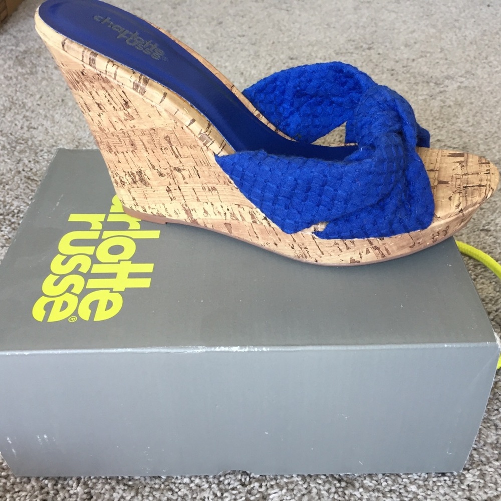 Charlotte Russe Blue Wedges